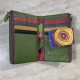 Cartera piel aguamarina círculos