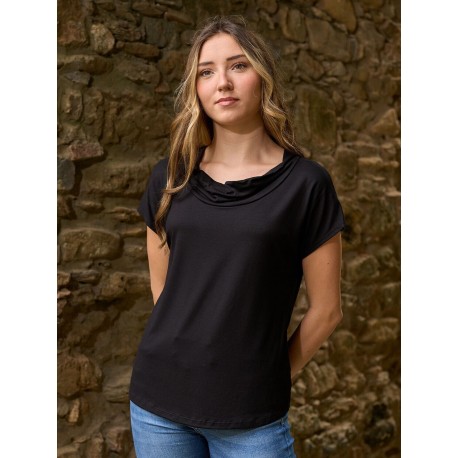 Camiseta m/c coll sense peça cintura negra