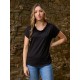 Camiseta m/c coll sense peça cintura negra