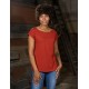 Camiseta m/c cuello barca teja