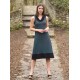 Vestit tires coll caigut llarg print lila
