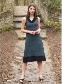 Vestit tires coll caigut llarg print lila