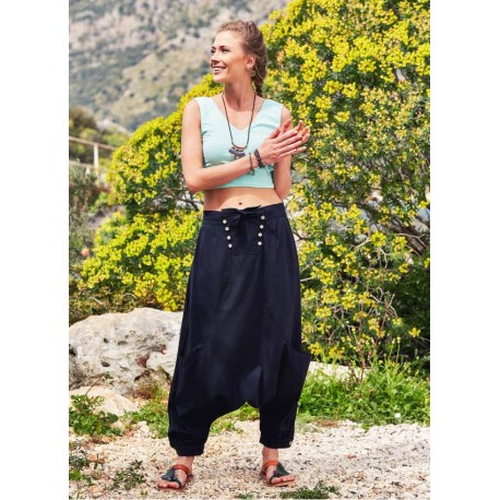Pantalones negros botones
