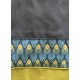 Bossa tote mostassa print blau