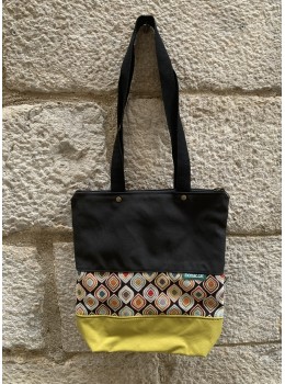 Bolso tote mostaza diamante