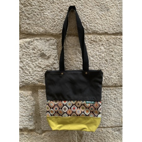 Bolso tote mostaza diamante