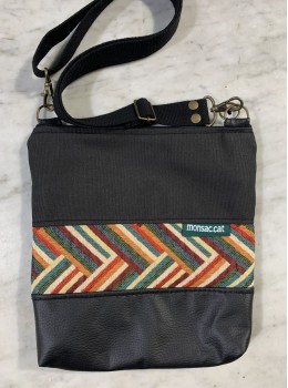 Bolso mini negro zig zag