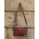 Bolso cartera recycled canvas burdeos