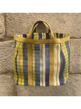 Bolso de mano amarillo azul