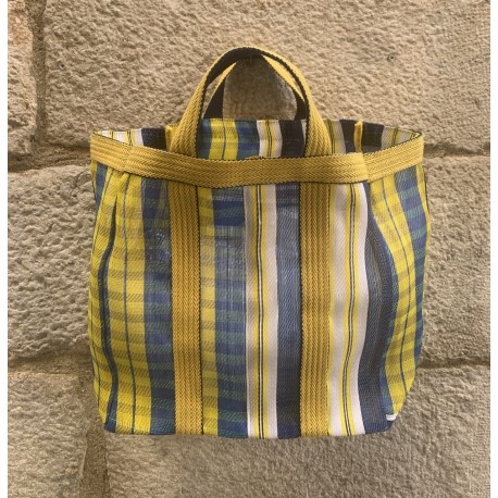 Bolso de mano amarillo azul
