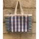 Bolso blanco azul