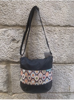 Bolso món negro rombos