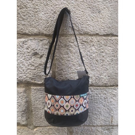 Bolso món negro rombos