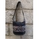 Bolso món negro flores