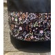 Bolso món negro flores