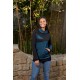 Dessuadora unisex caputxa blava