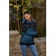 Dessuadora unisex caputxa blava