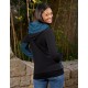 Dessuadora unisex caputxa blava