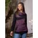 Sudadera unisex cuello cruzado lila
