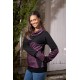 Sudadera unisex cuello cruzado lila