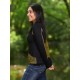 Camiseta viscosa zigzag amarilla