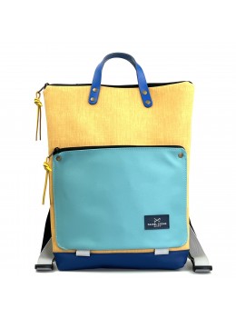 Mochila book holder amarilla azul