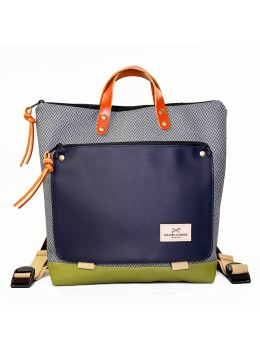 Mochila cuadrada book holder espiga azul