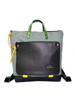 Mochila cuadrada book holder espiga negra