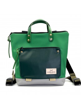 Mochila mini cuadrada holder book verde