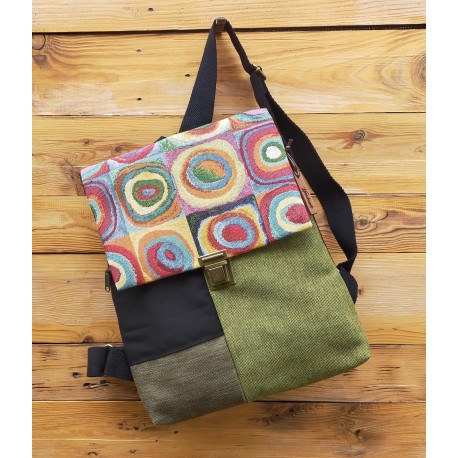Mochila caqui combi