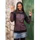 Chaqueta unisex capucha combi mostaza