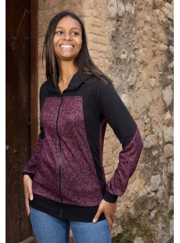Jaqueta unisex caputxa combi gris