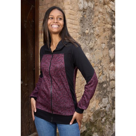 Jaqueta unisex caputxa combi gris