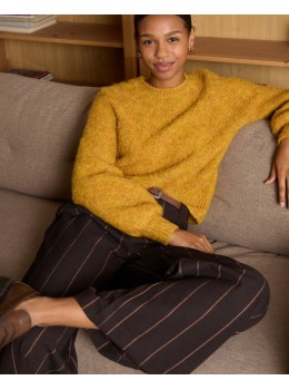 Jersey punto bouclé mostaza