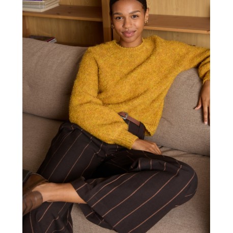 Jersey punto bouclé mostaza