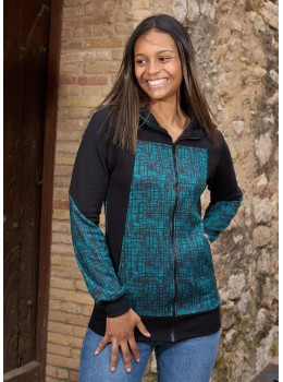 Chaqueta unisex capucha azul