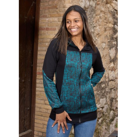 Chaqueta unisex capucha azul