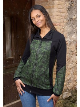 Chaqueta unisex capucha verde