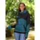 Sudadera unisex capucha azul abstract