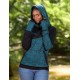 Sudadera unisex capucha azul abstract