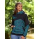 Sudadera unisex capucha azul abstract
