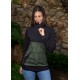 Sudadera unisex cuello cremallera verde