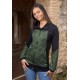 Sudadera unisex cuello cremallera verde