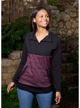 Dessuadora unisex coll cremallera abstract