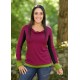 Camiseta viscosa bicolor fresa
