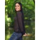 Camiseta viscosa cuello oval print verde rojo