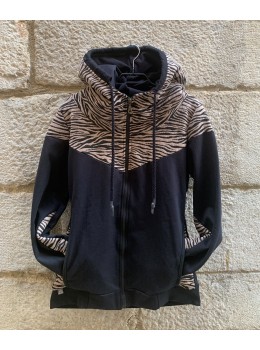Chaqueta nur zebra crudo