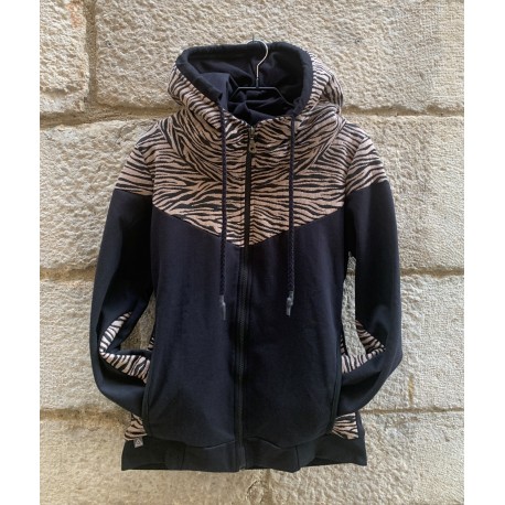 Jaqueta nur zebra cru