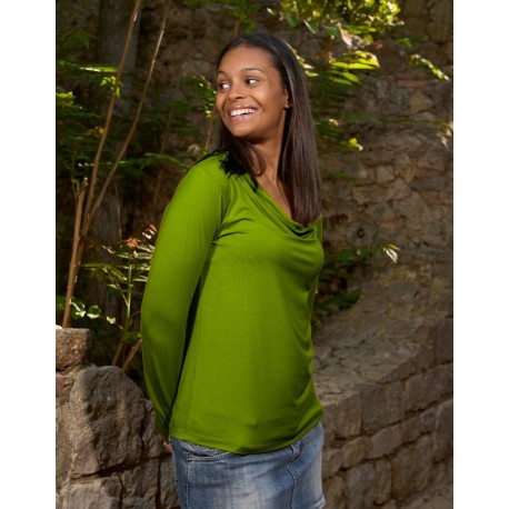 Camiseta viscosa SENSE peça oliva