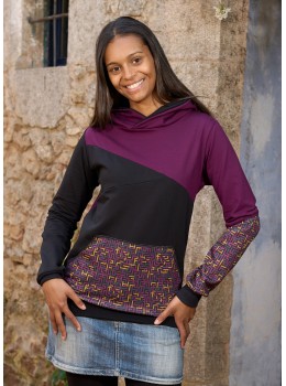Sudadera unisex capucha morada